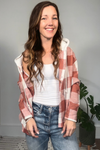 Clay Plaid Hooded Shirt