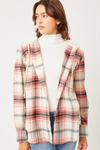 Plaid Hooded Button Down Shirt