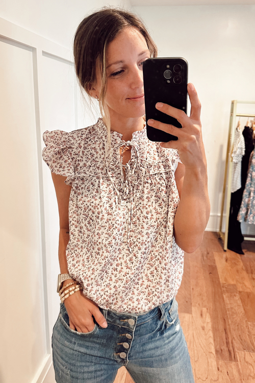 Floral Ruffle Blouse