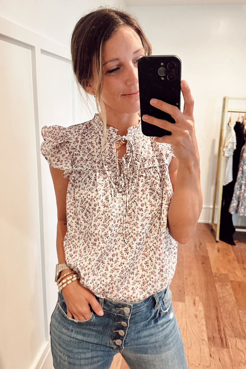 Floral Ruffle Blouse