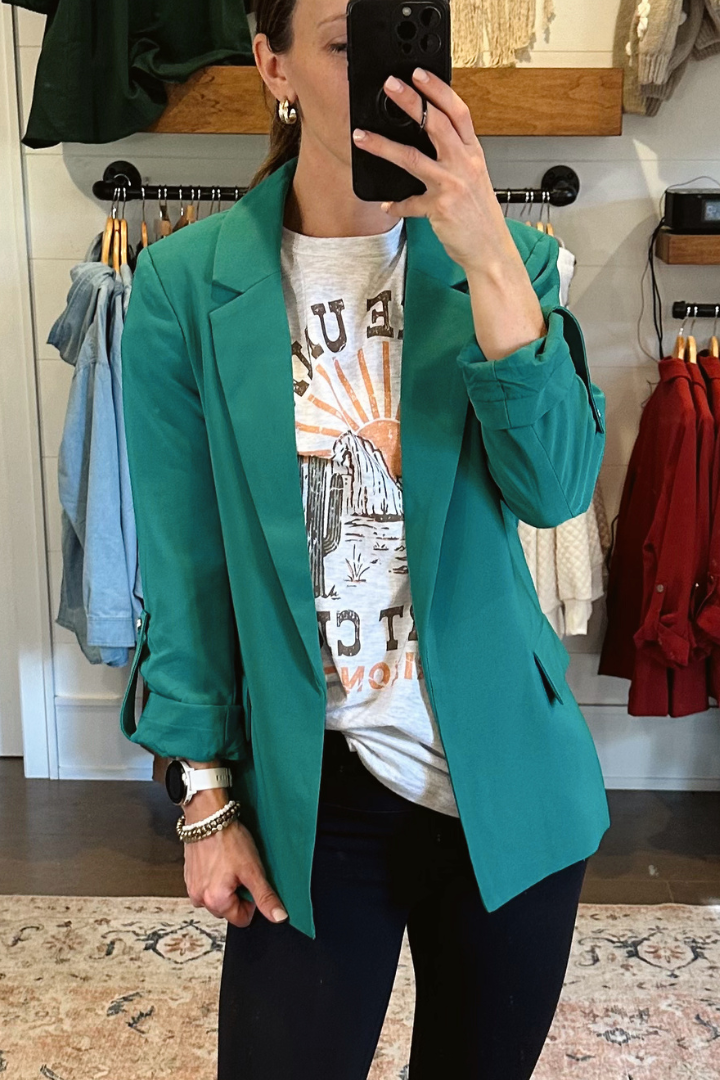 Emerald Boyfriend Blazer