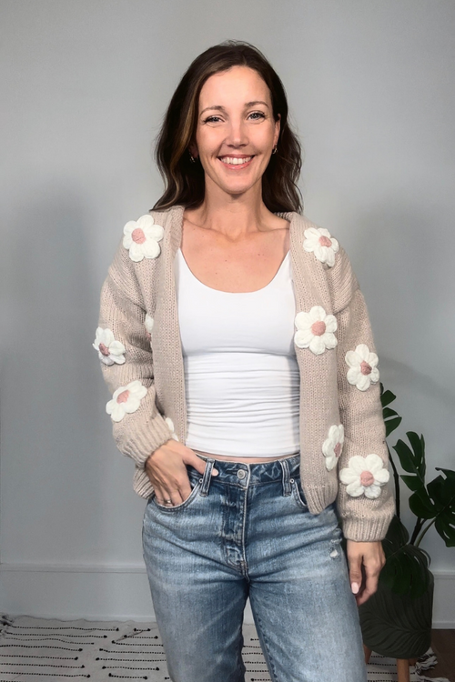 Embroidered Floral Cardigan