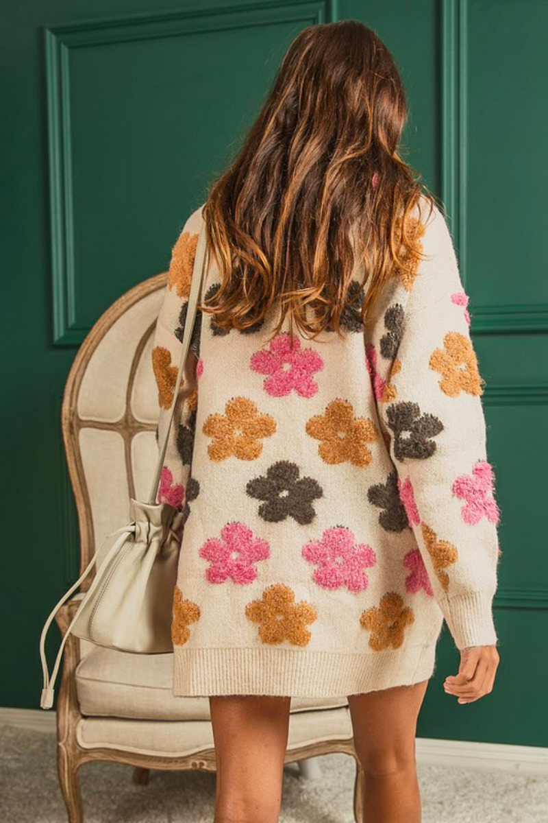 Floral Embroidered Cardigan