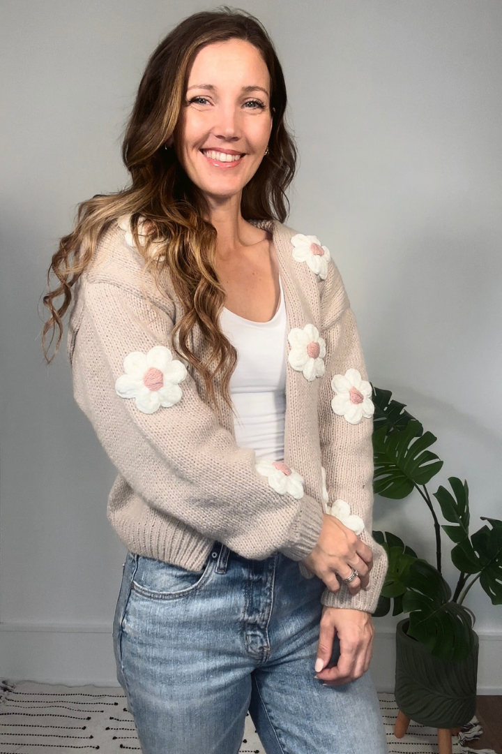 Embroidered Floral Cardigan