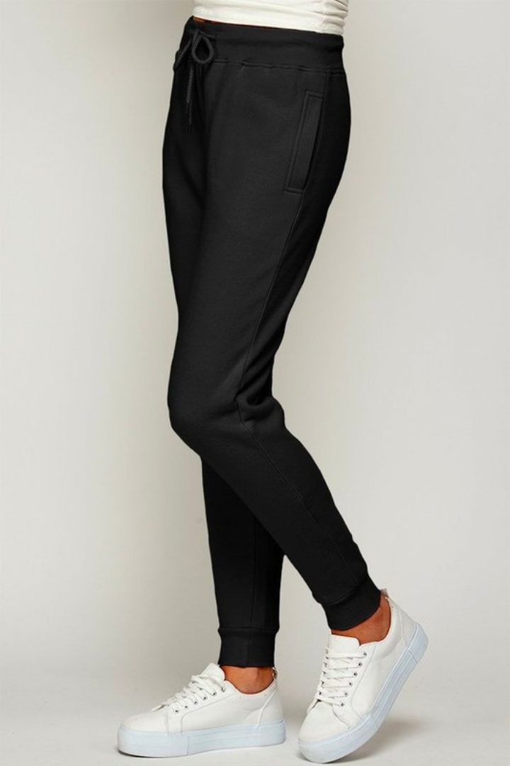 Black Drawstring Cozy Jogger