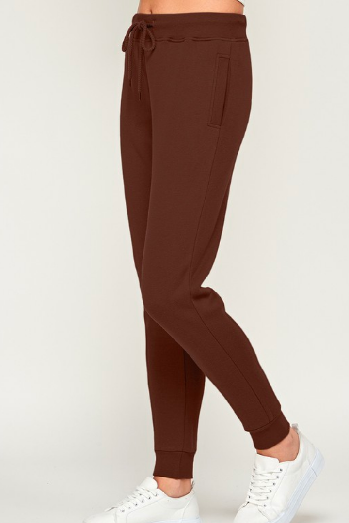 Chocolate Brown Drawstring Cozy Jogger