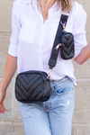 Black Elsie Quilted Crossbody