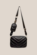 Black Elsie Quilted Crossbody
