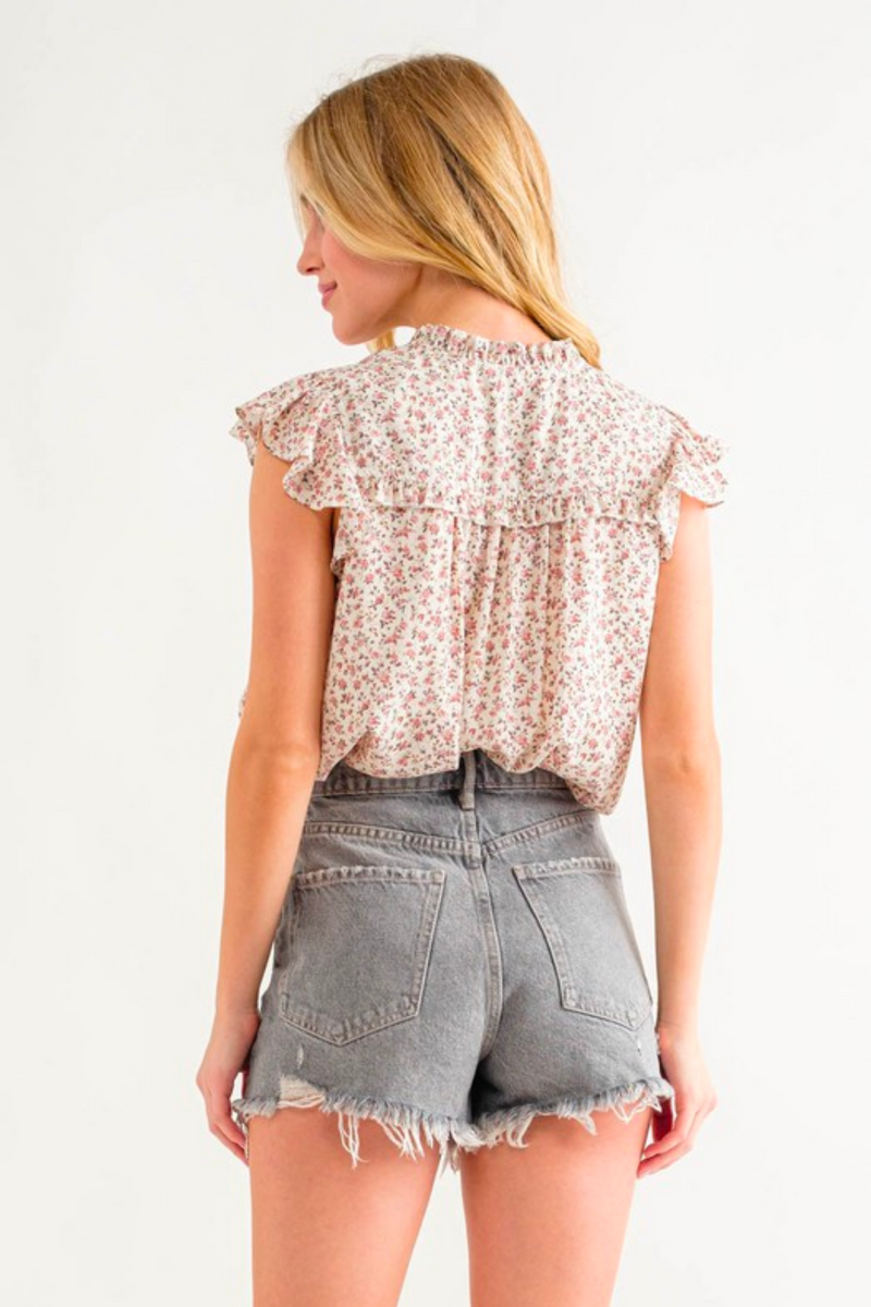 Floral Ruffle Blouse