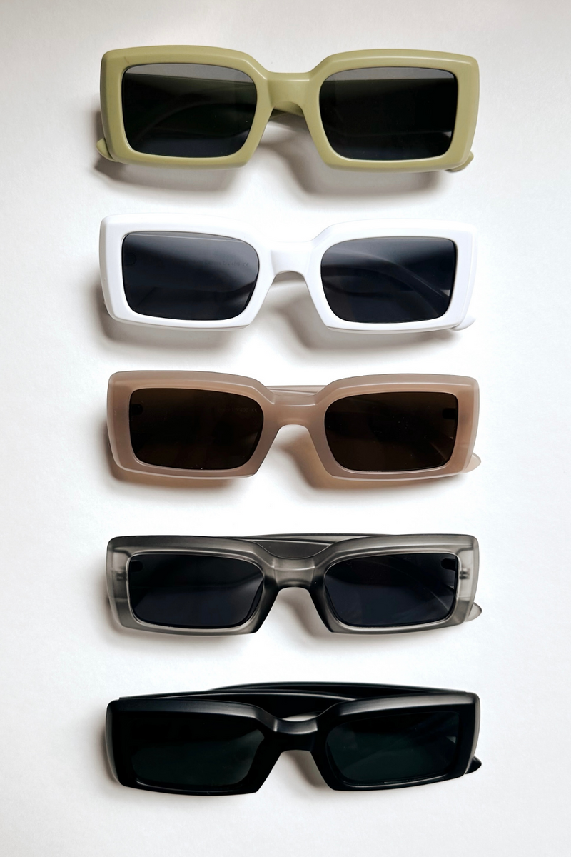 Acetate Rectangle Fashion Sunglasses