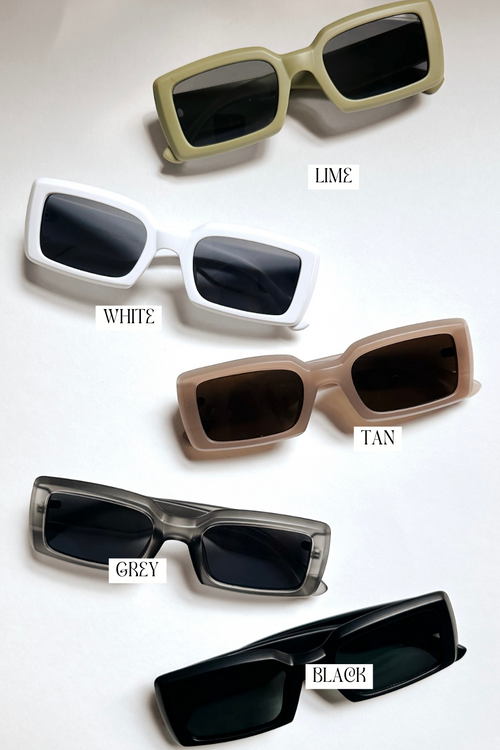 Acetate Rectangle Fashion Sunglasses