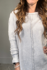 Light Grey Mineral Wash Long Sleeve Shirt