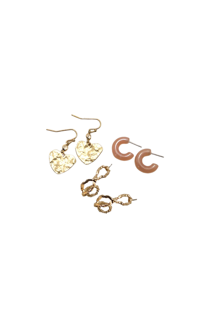 Mini Acrylic Hoop Trio Earrings