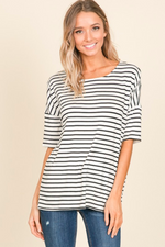 Striped Long Tee