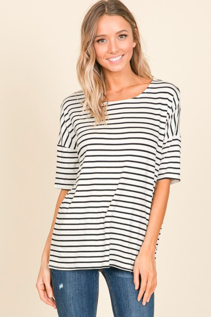 Striped Long Tee