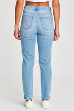 Tobi Distressed High Rise Mom Jeans