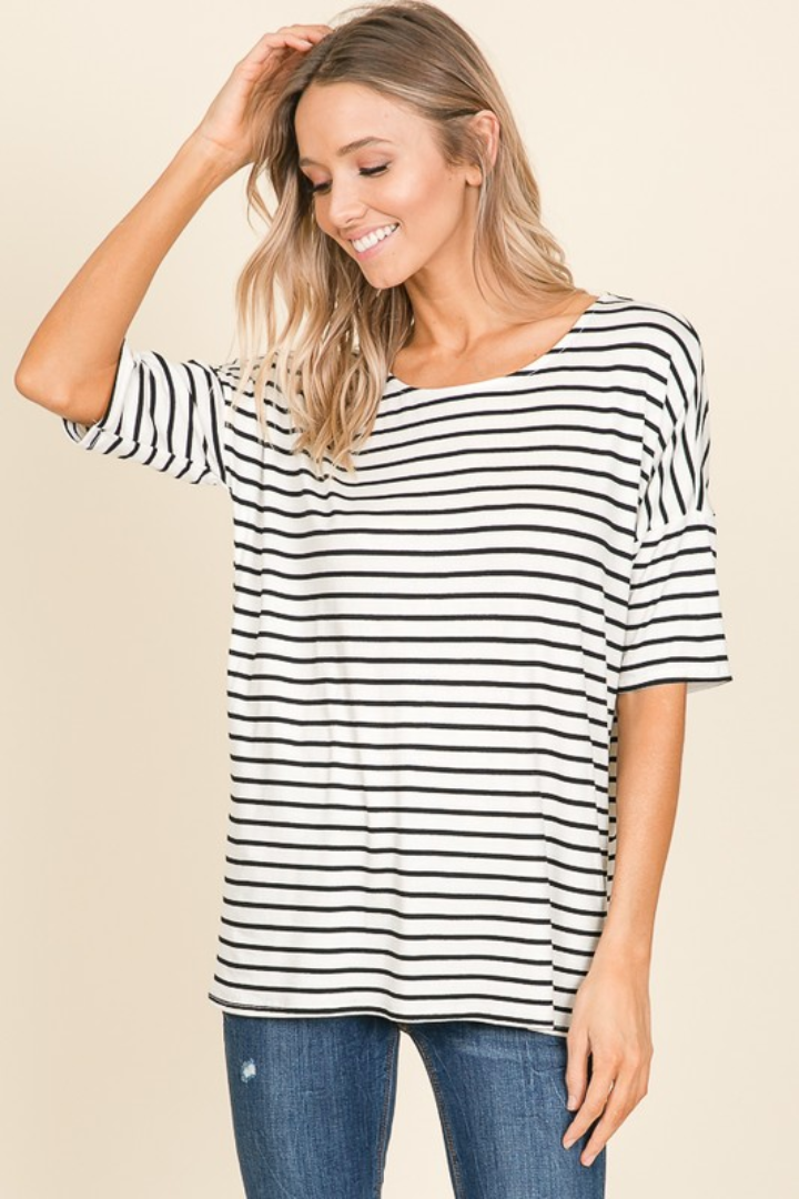 Striped Long Tee