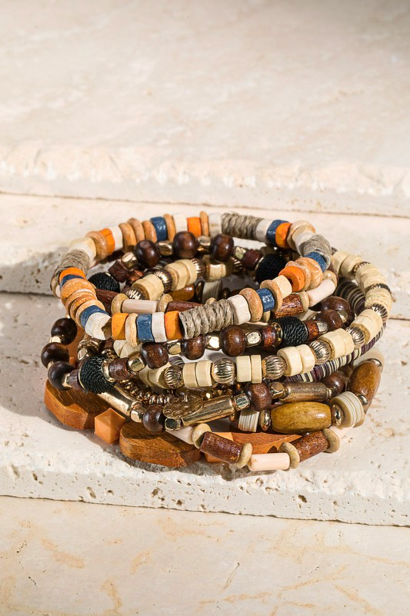 Rust Boho Stack Bracelets