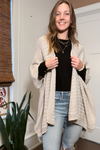 Oatmeal Rib Knit Ruana