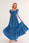 Blue Tiered Maxi Dress