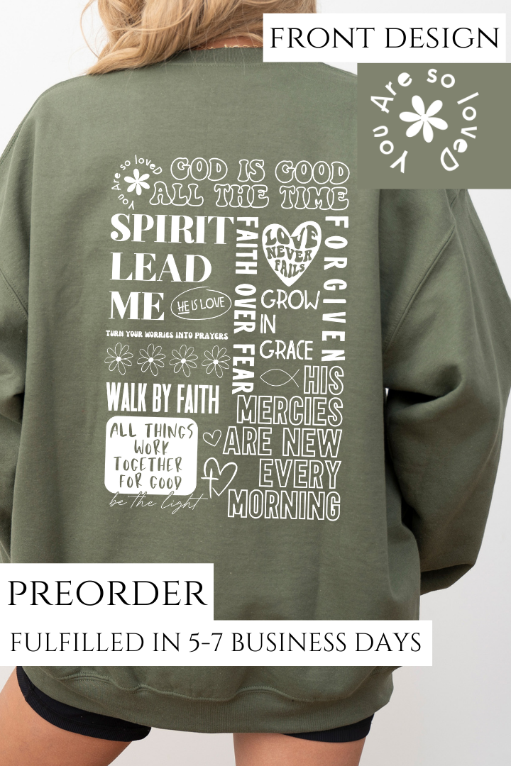 Faith Message Hoodie & Crew Sweatshirts