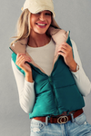 Green Reversible Puff Vest