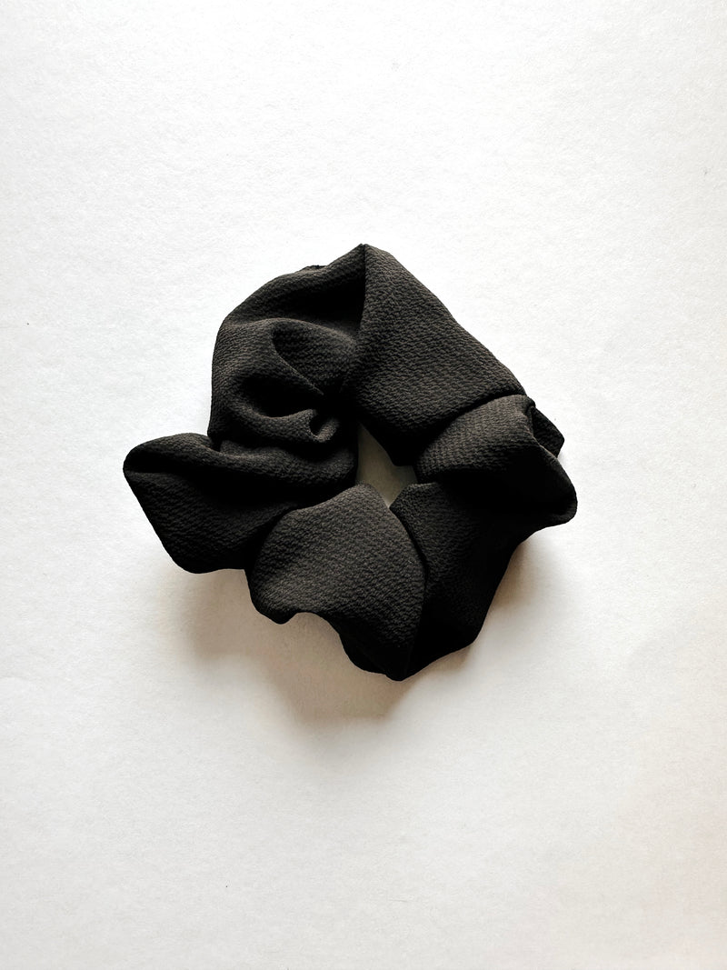 Black Large Sheer Scrunchie