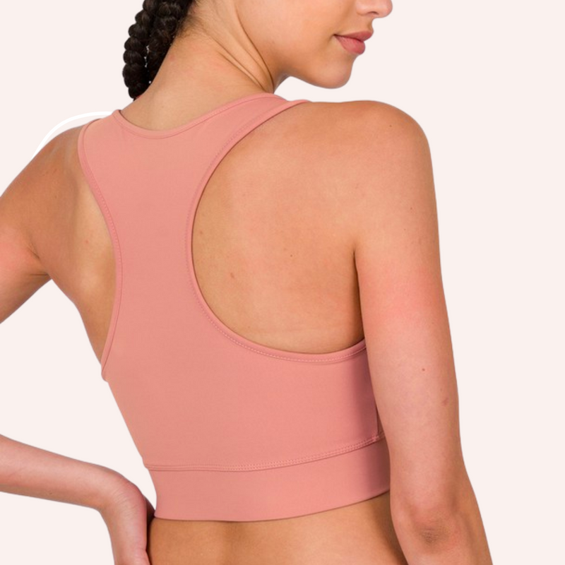 Black Racerback Athletic Bra