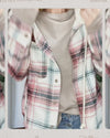 Plaid Hooded Button Down Shirt